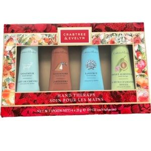NWT Crabtree And Evelyn 4 pc Hand Therapy Set .9 Oz each Hand lotion